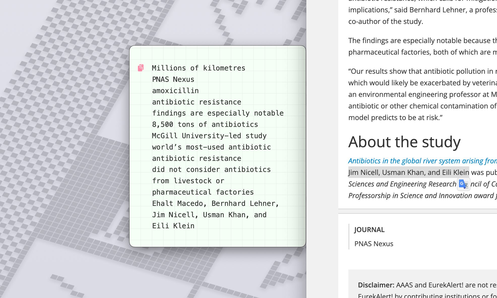 Automatic paste in Antinote app for macOS.