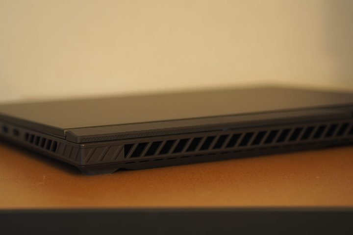 Asus ROG Strix G16 rear view showing vents.
