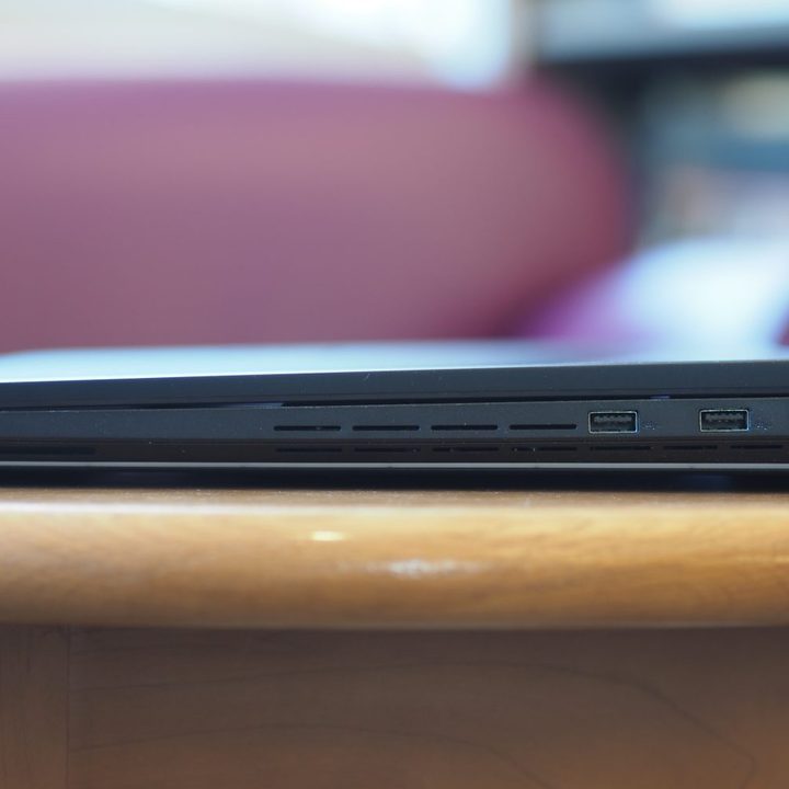 Asus ROG Strix SCAR 18 2025 right side view showing ports.