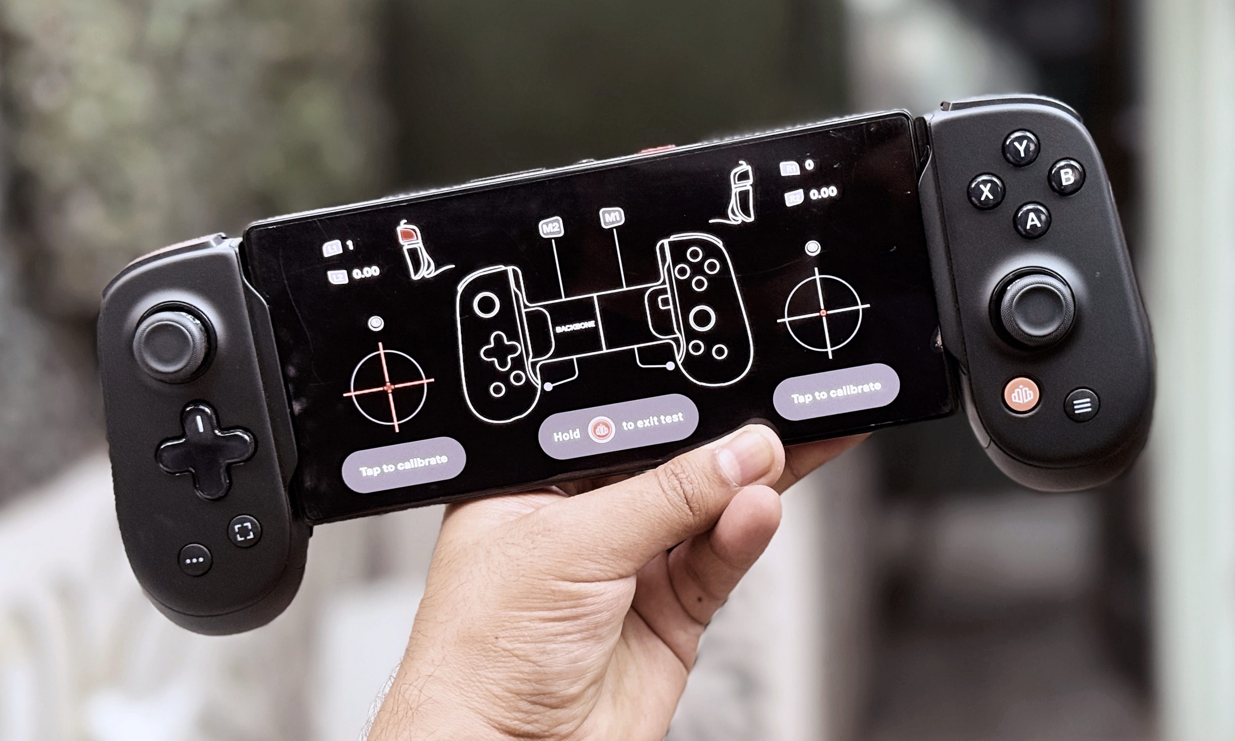 Calibrating the buttons on Backbone Pro controller.