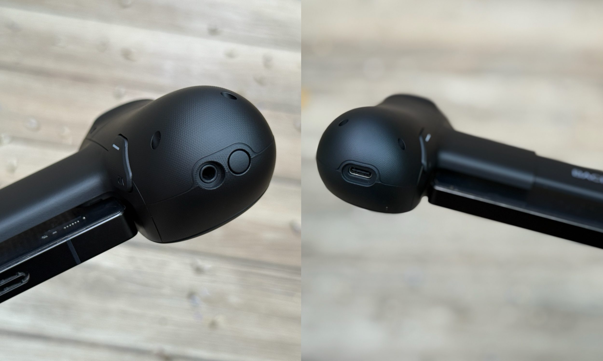 Underside of handles on the Backbone Pro controller.