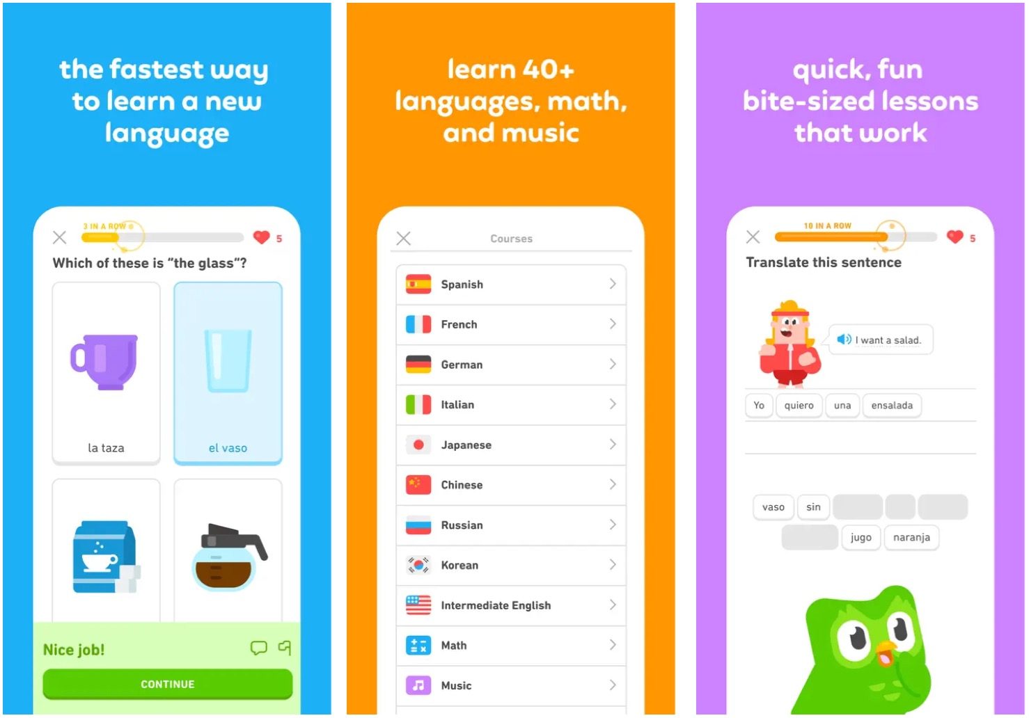 Duolingo app.