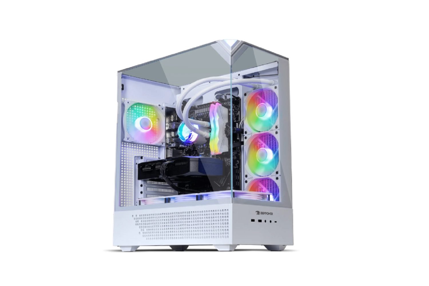 The iBuyPower RDY Element 9 R02 gaming PC on a white background.