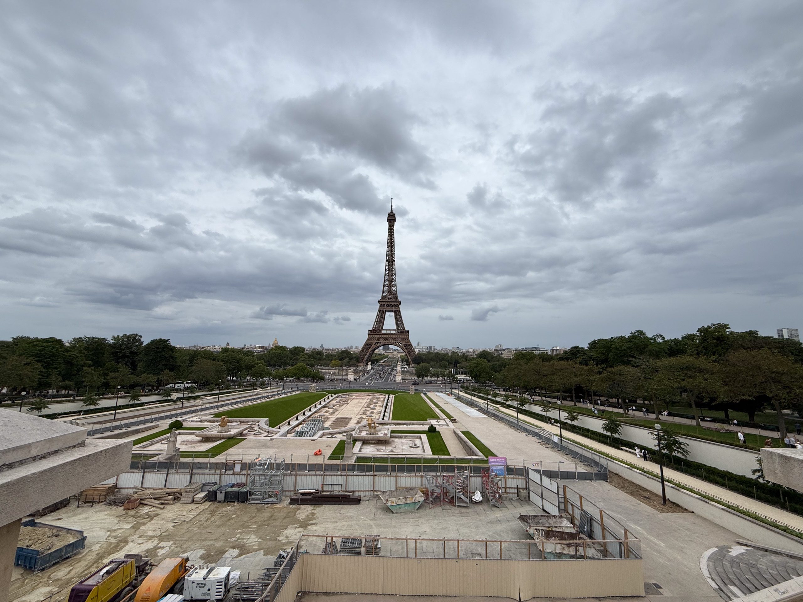 Ultrawide photo of the Eiffel Tower in Paris captured on the iPhone 16 Pro