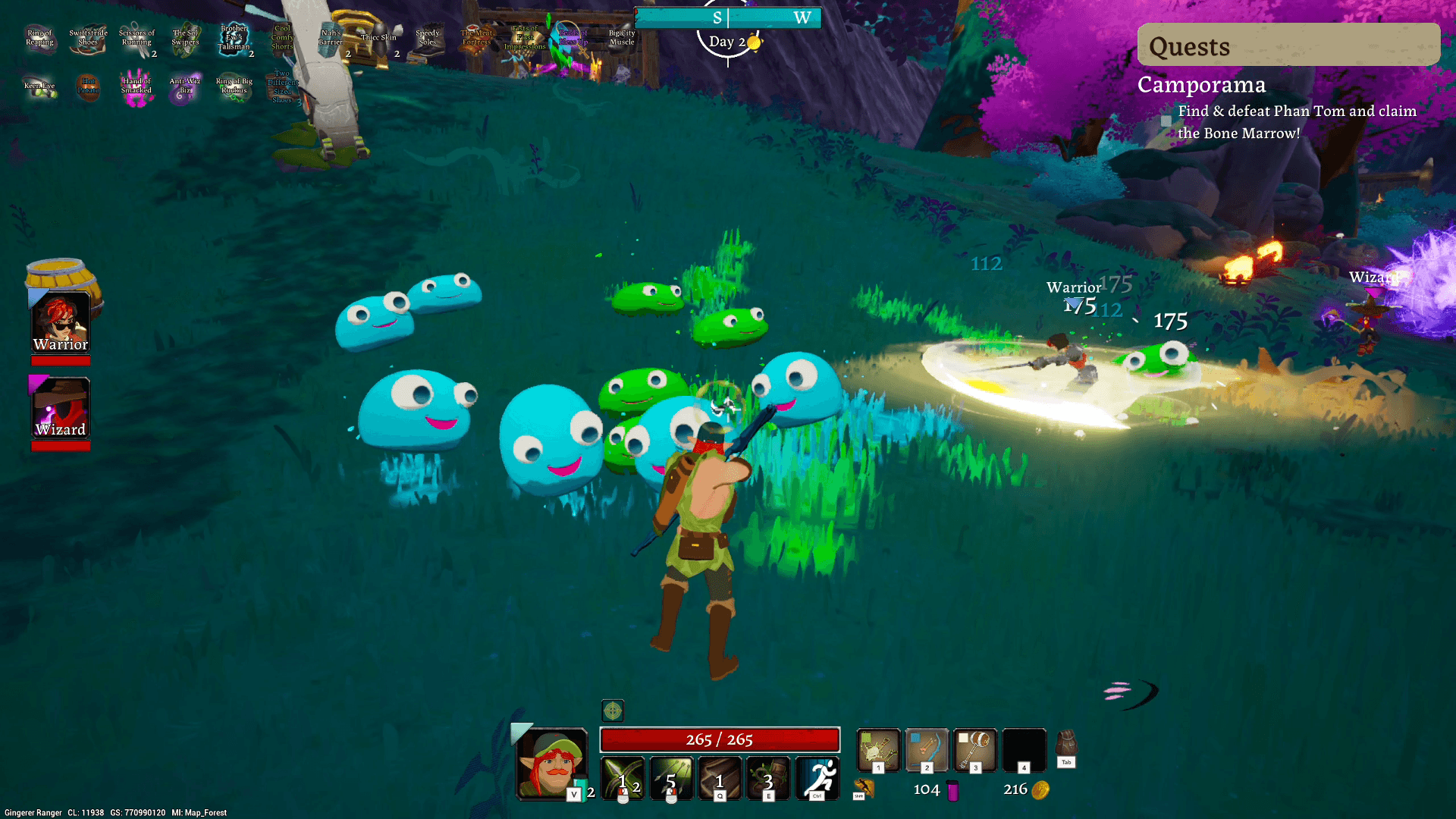 A ranger kills slimes in Lort.