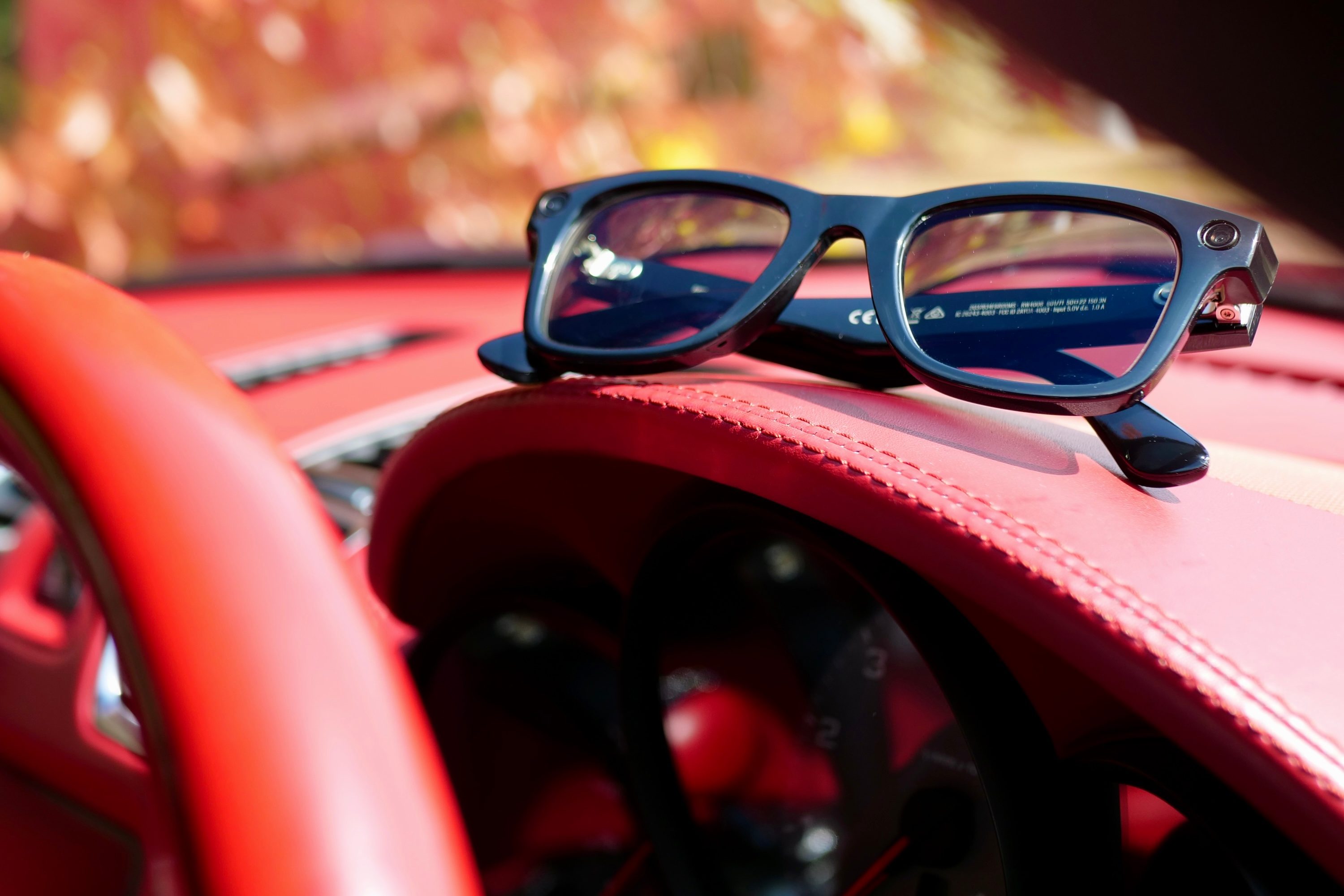 The front of the Ray-Ban Meta smartglasses.