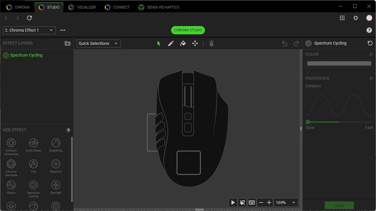 A screenshot of Razer Chroma.