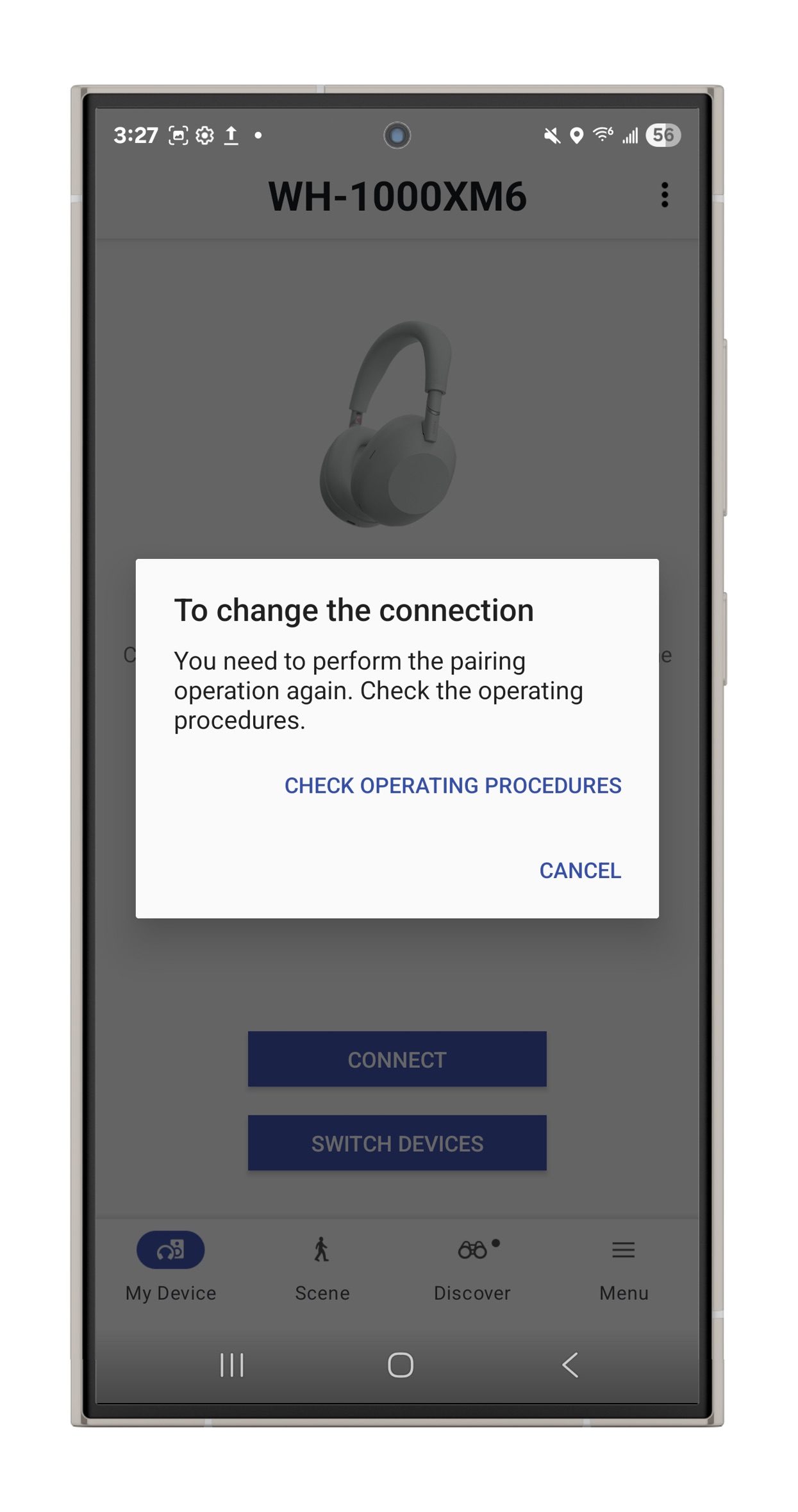Sony Sound Connect app for Android.