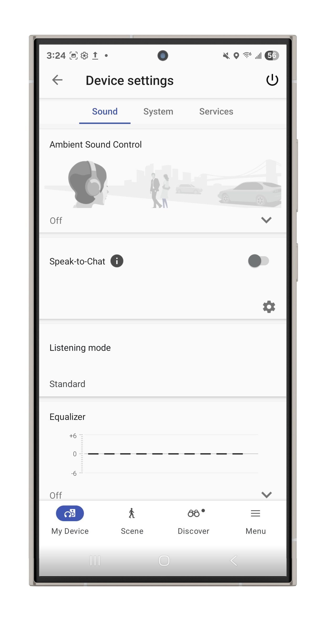 Sony Sound Connect app for Android.