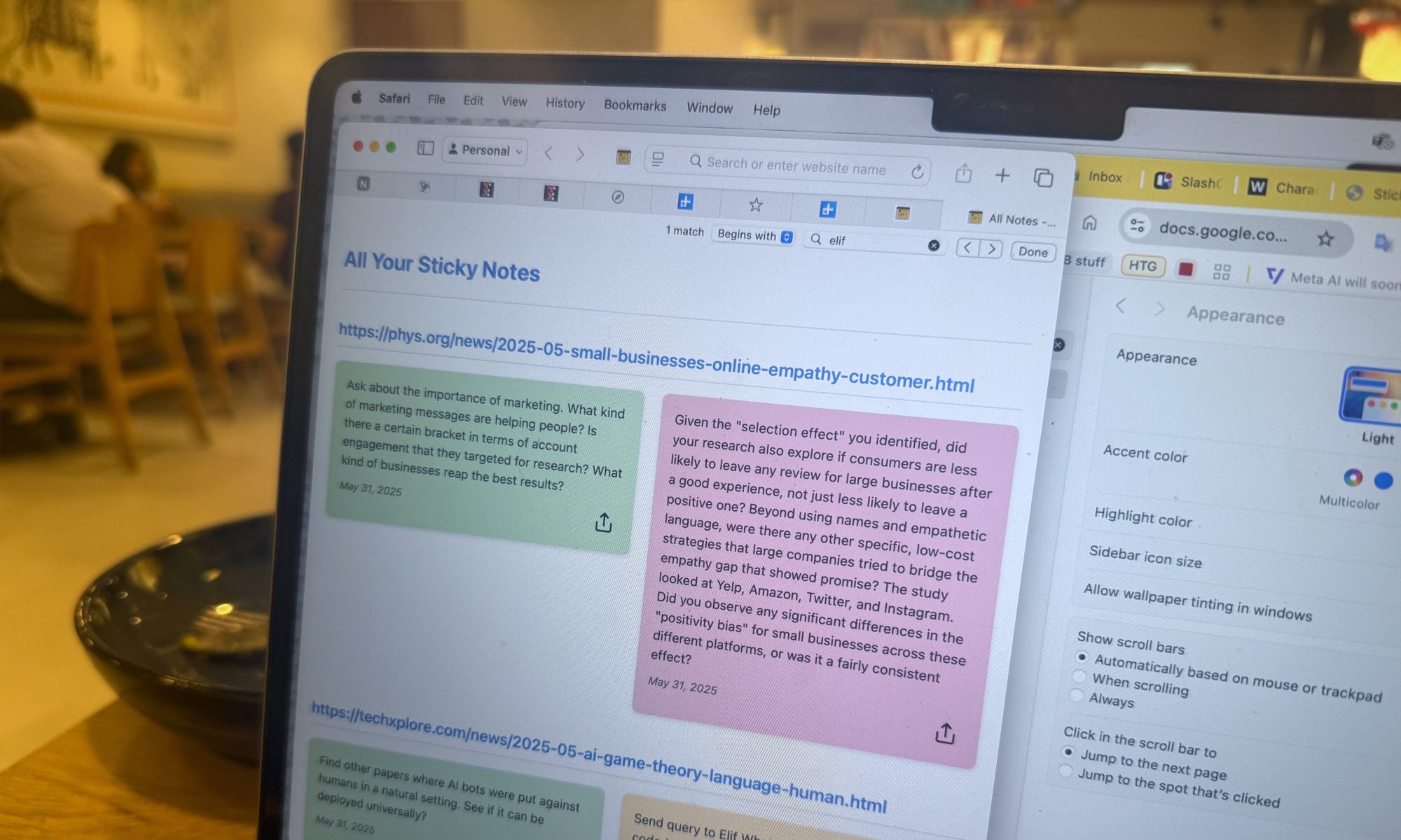 Full list of My MacBook Air is Sticky Notes for Safari.