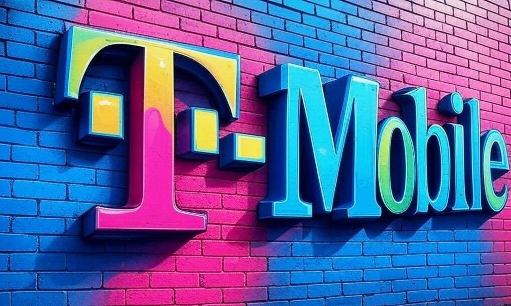 T-Mobile logo in graffiti.