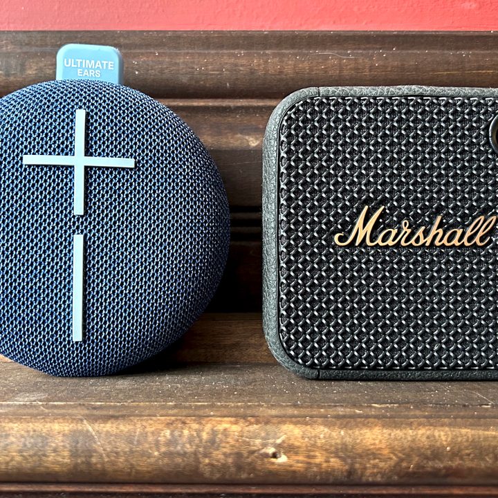 Ultimate Ears Miniroll and Marshall Willen.