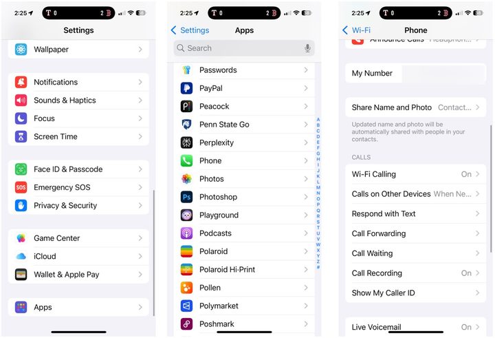 Wi-Fi calling on iPhone.
