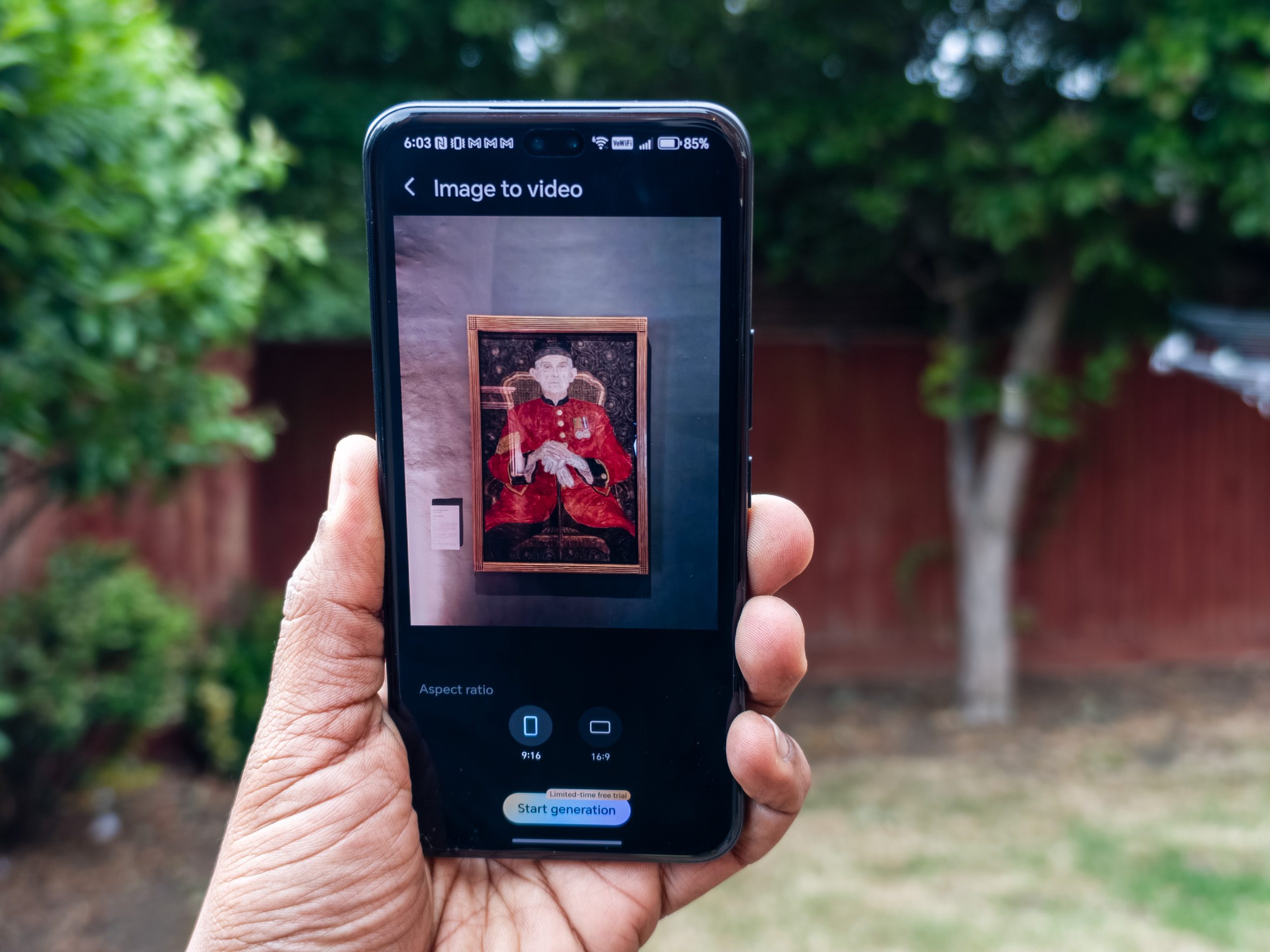 Google Veo 2 in action on the Honor 400 Pro AI Image to Video feature
