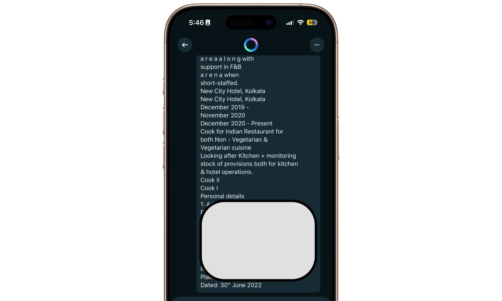 Leaked Meta AI app chat record in Discover feed.