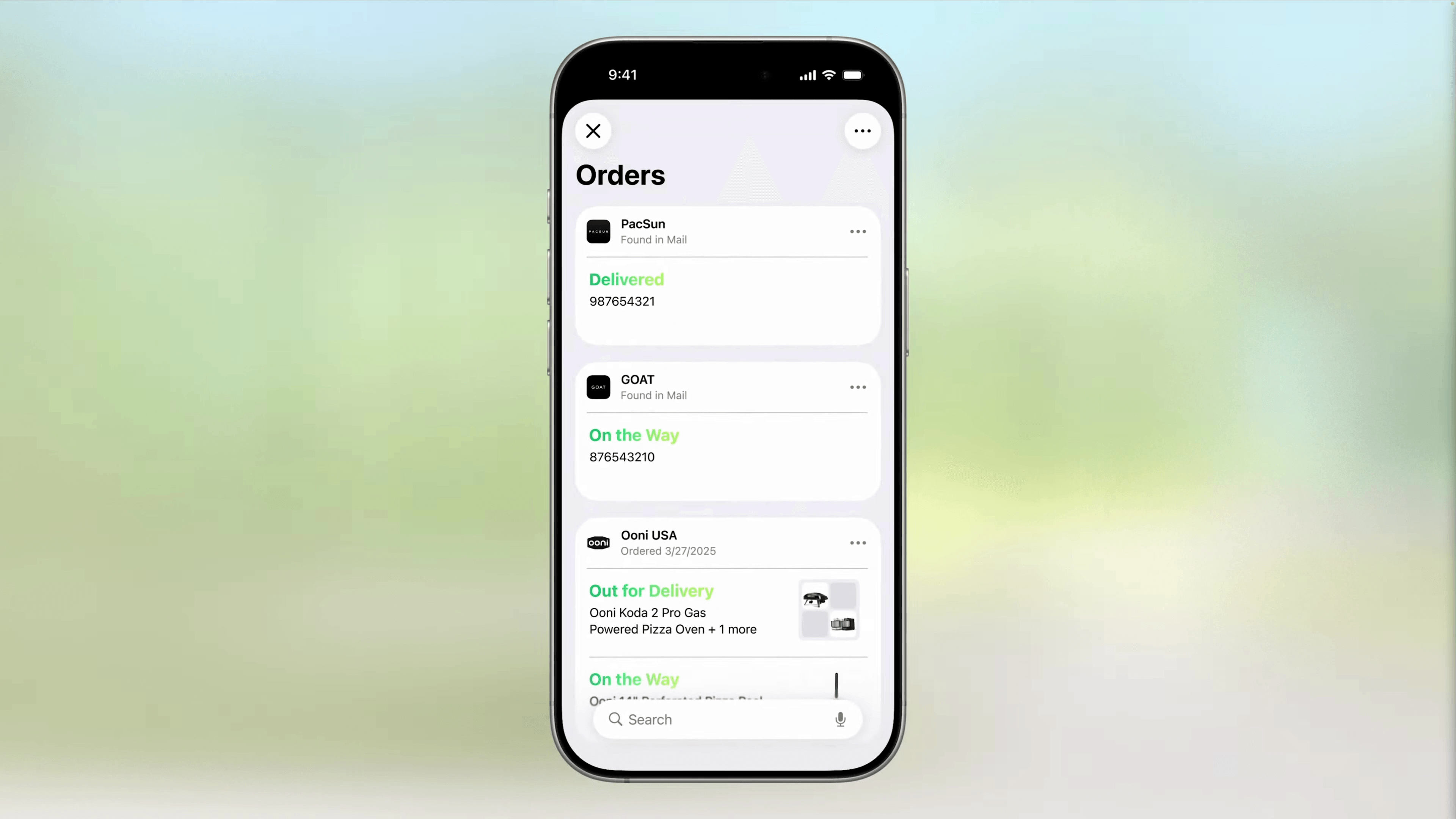 Order Tracking in Wallet