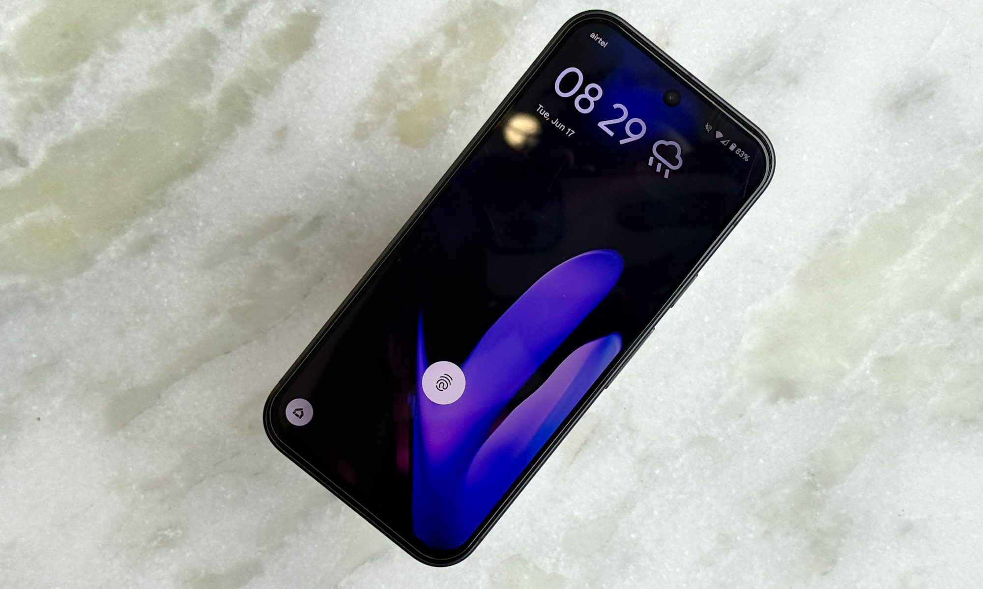 Lock Screen of the Google Pixel 9.