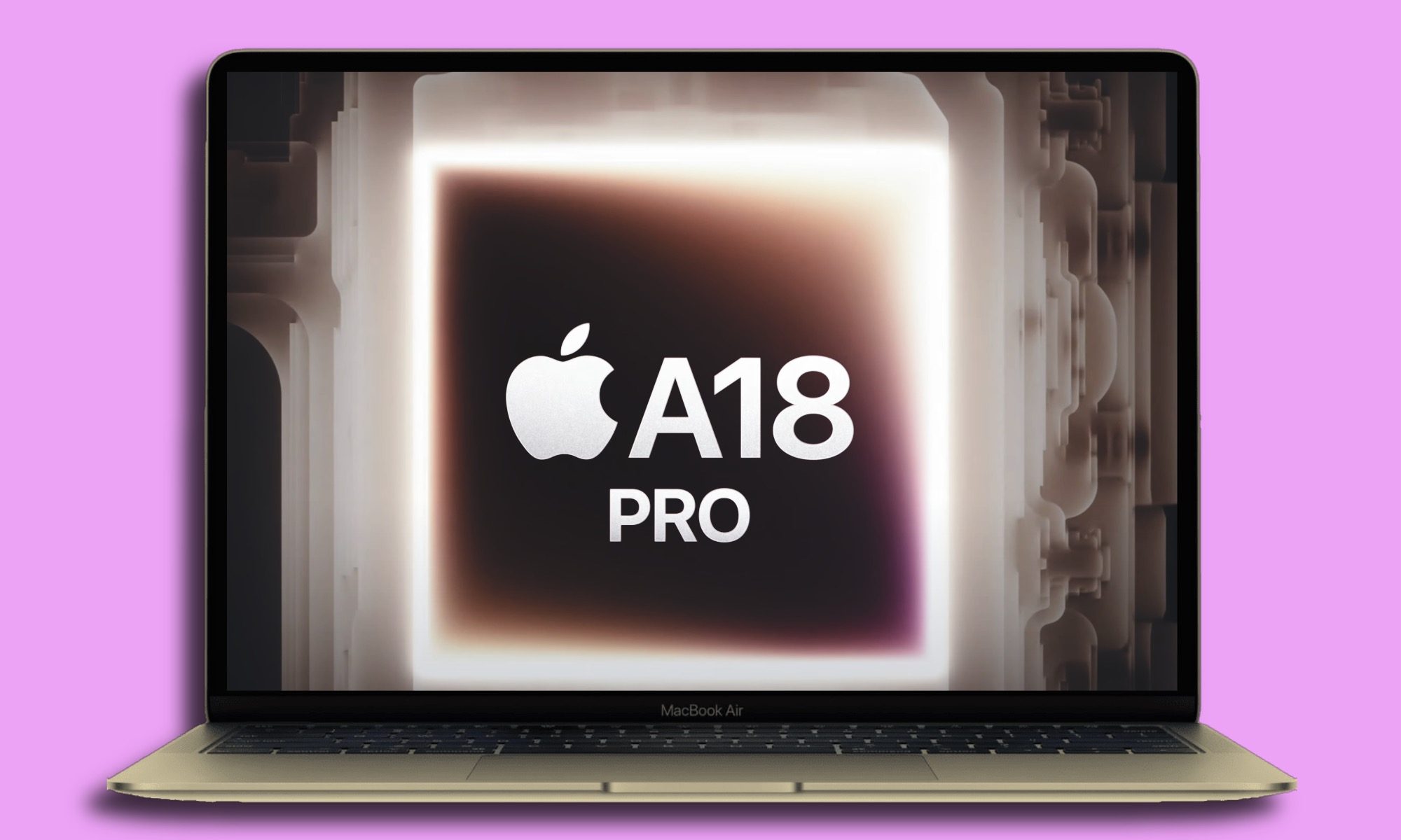 Macbook concept with A18 Pro processor.