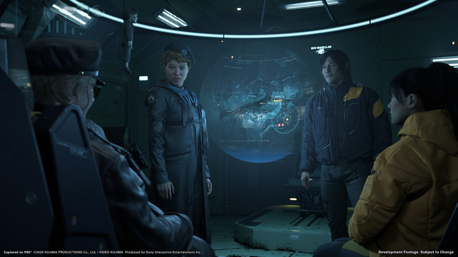 The crew of the DHV Magellan talks in Death Stranding 2: On The Beach
