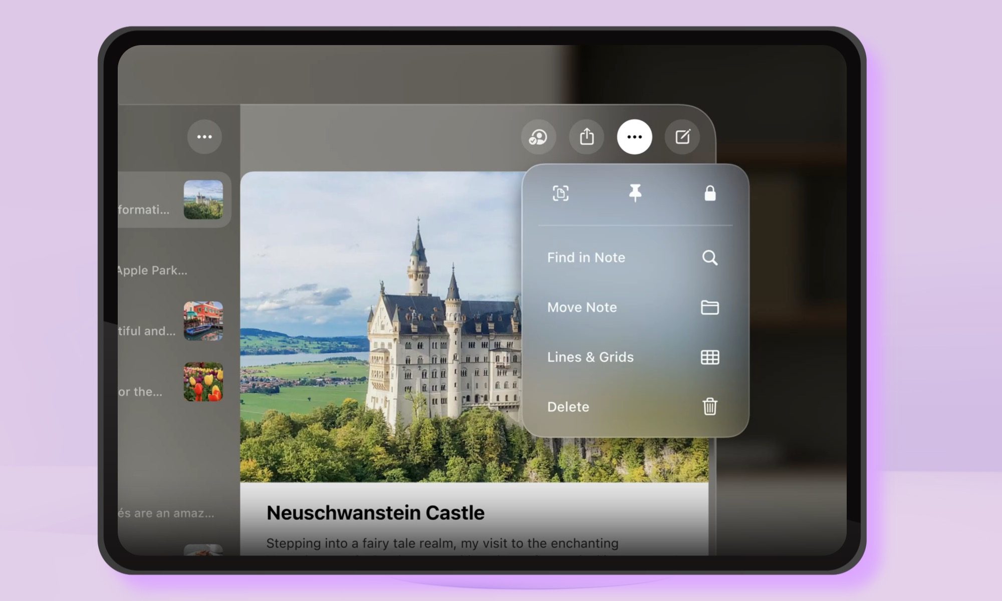 Concept render of iPadOS 27 for media controls.