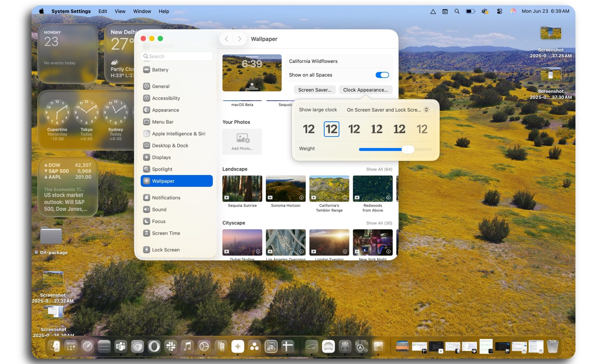 Wallpaper changes in macOS Tahoe.
