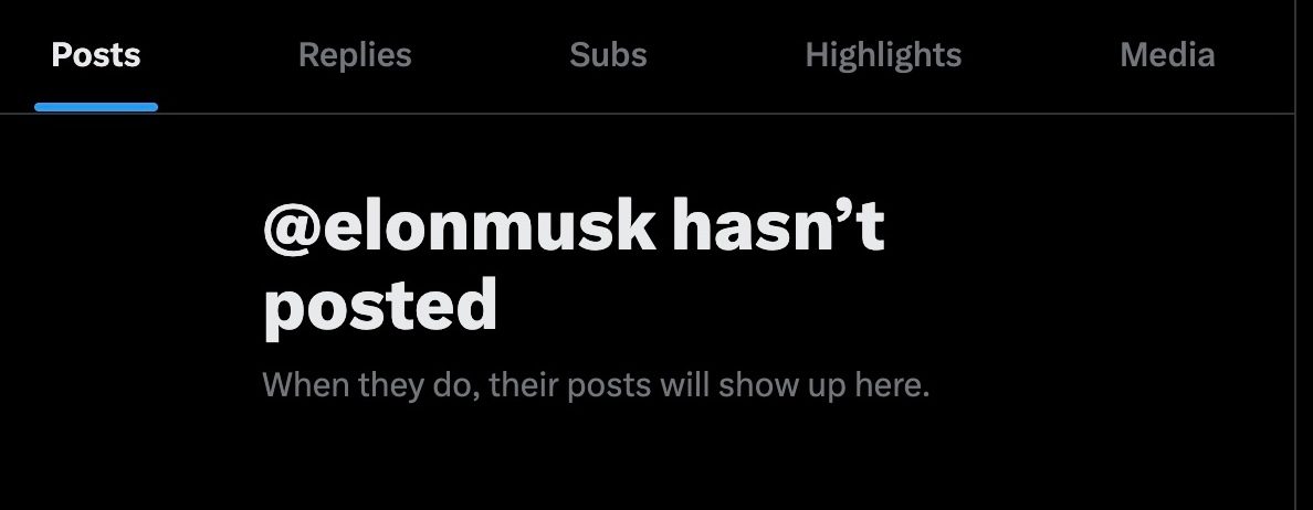 Elon Musk's X account.