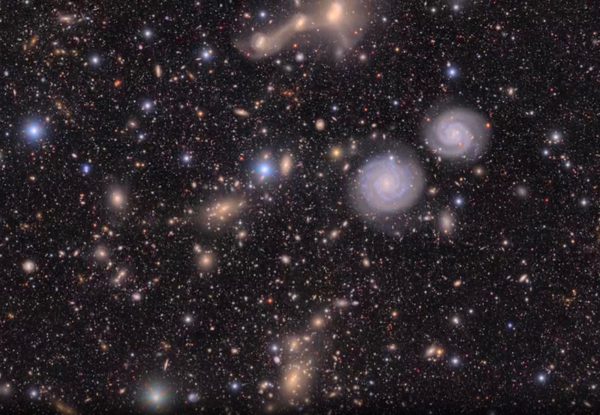 Part of the universe captured by the Rubin Observatory.