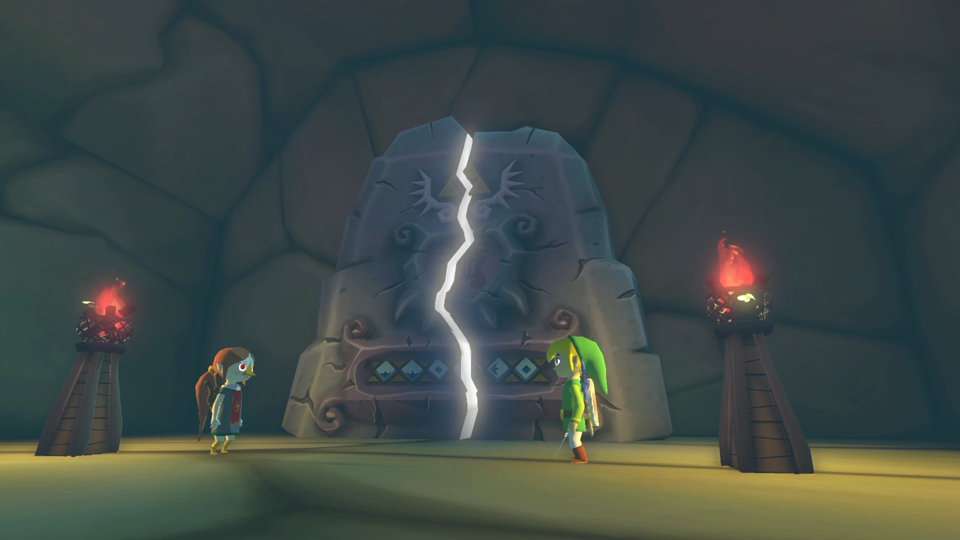 Link opening the earth temple.