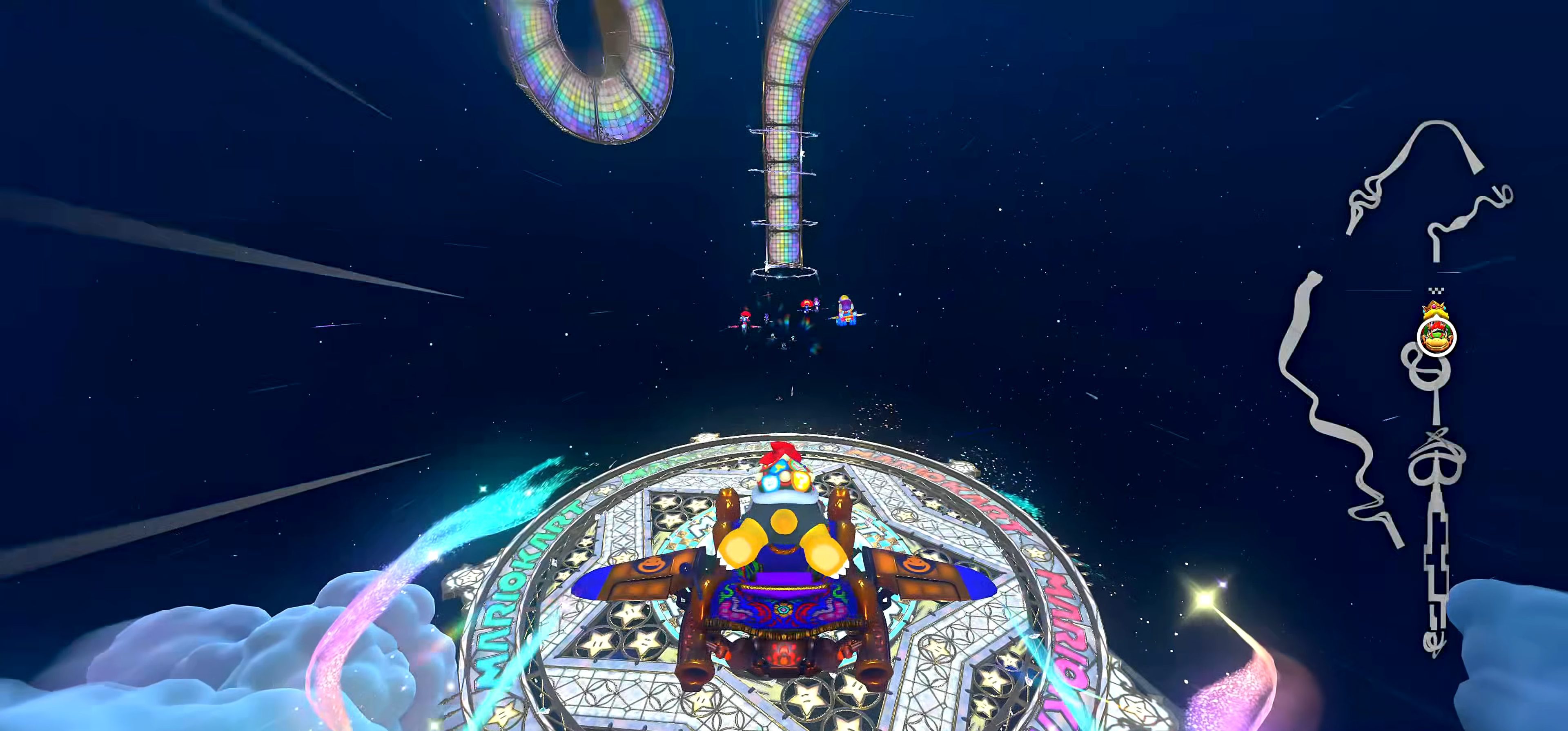 Rainbow Road in Mario Kart World.