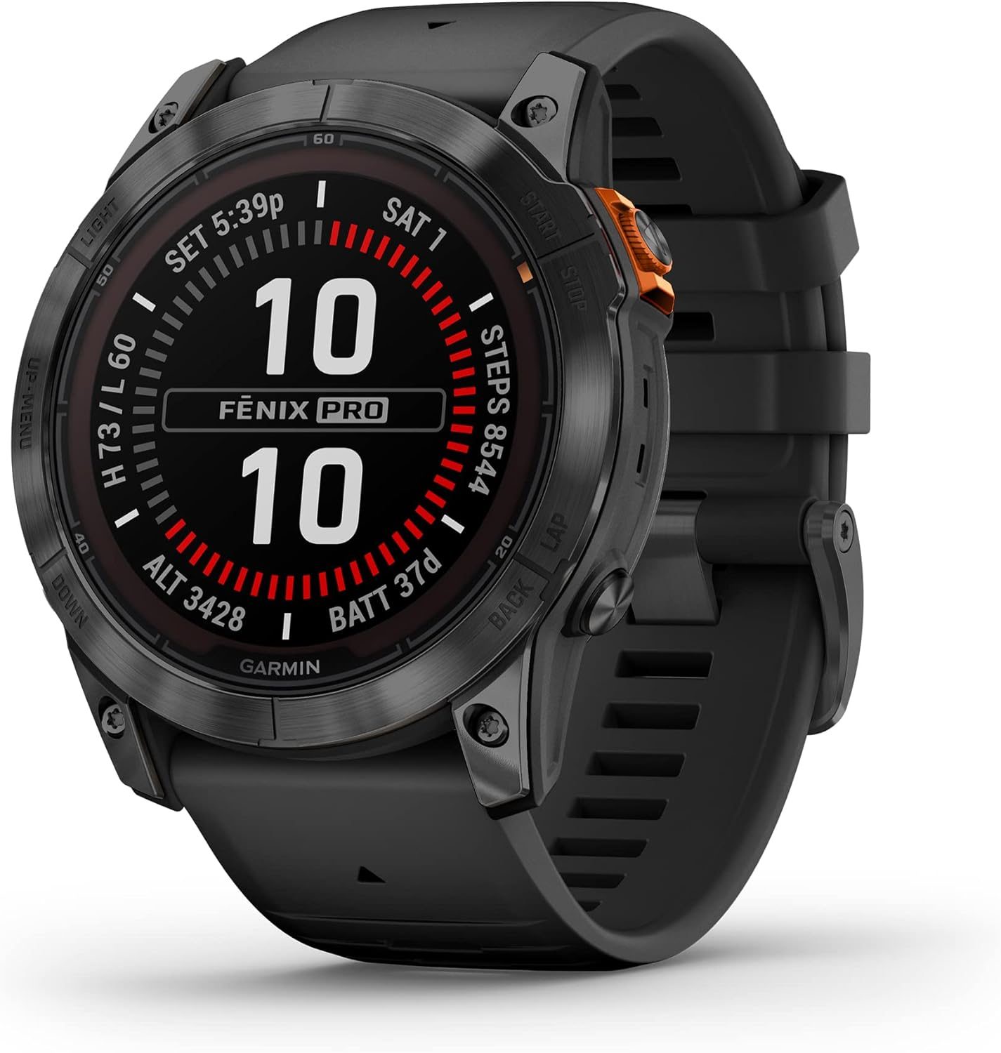 The garmin fenix 7x pro solar on white