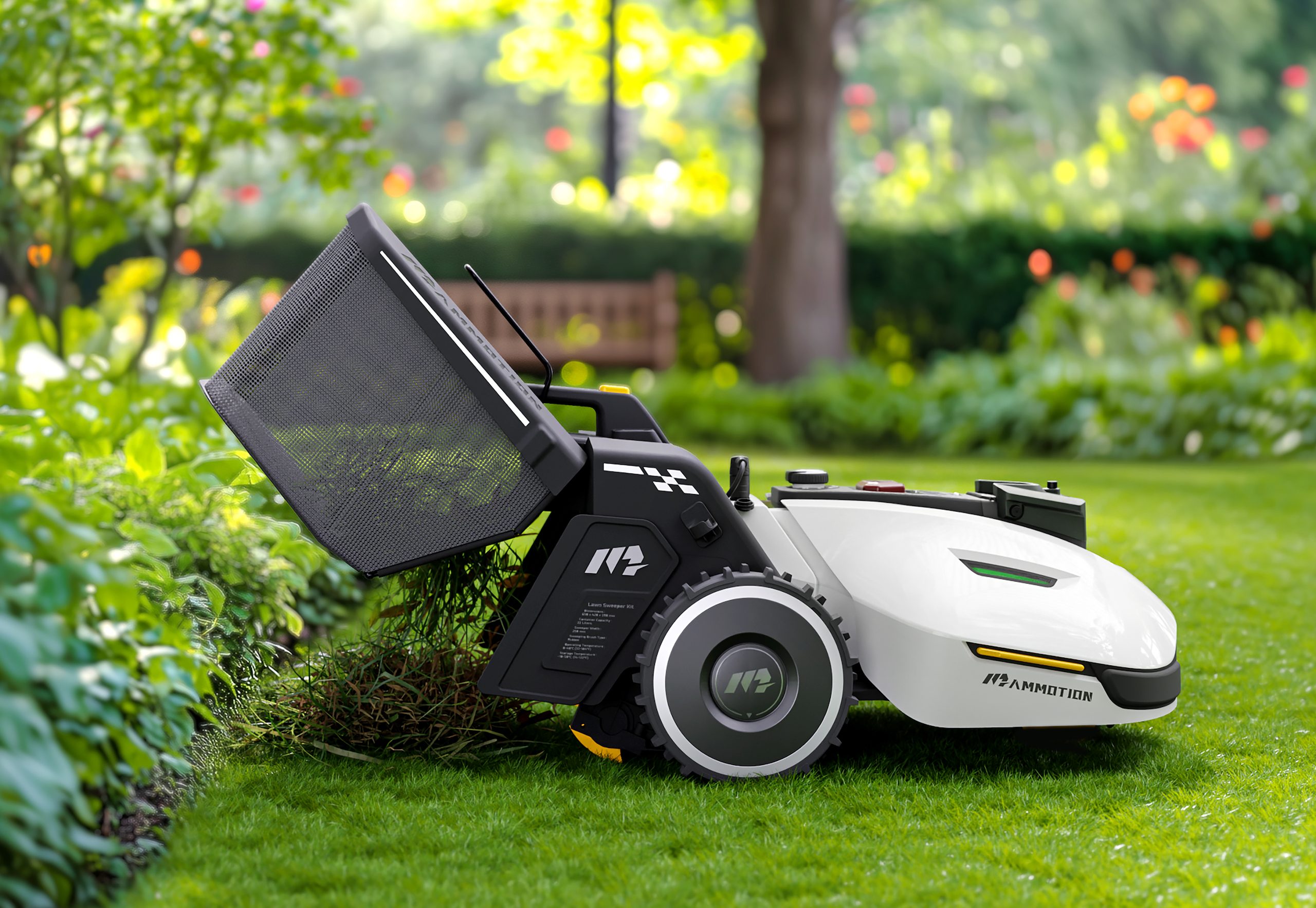 robot lawn mower with grass collector