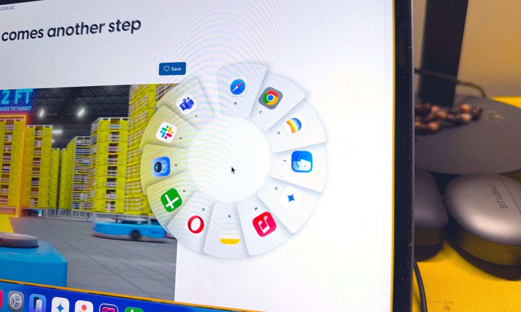 Employing the Dory app switcher on a MacBook Air