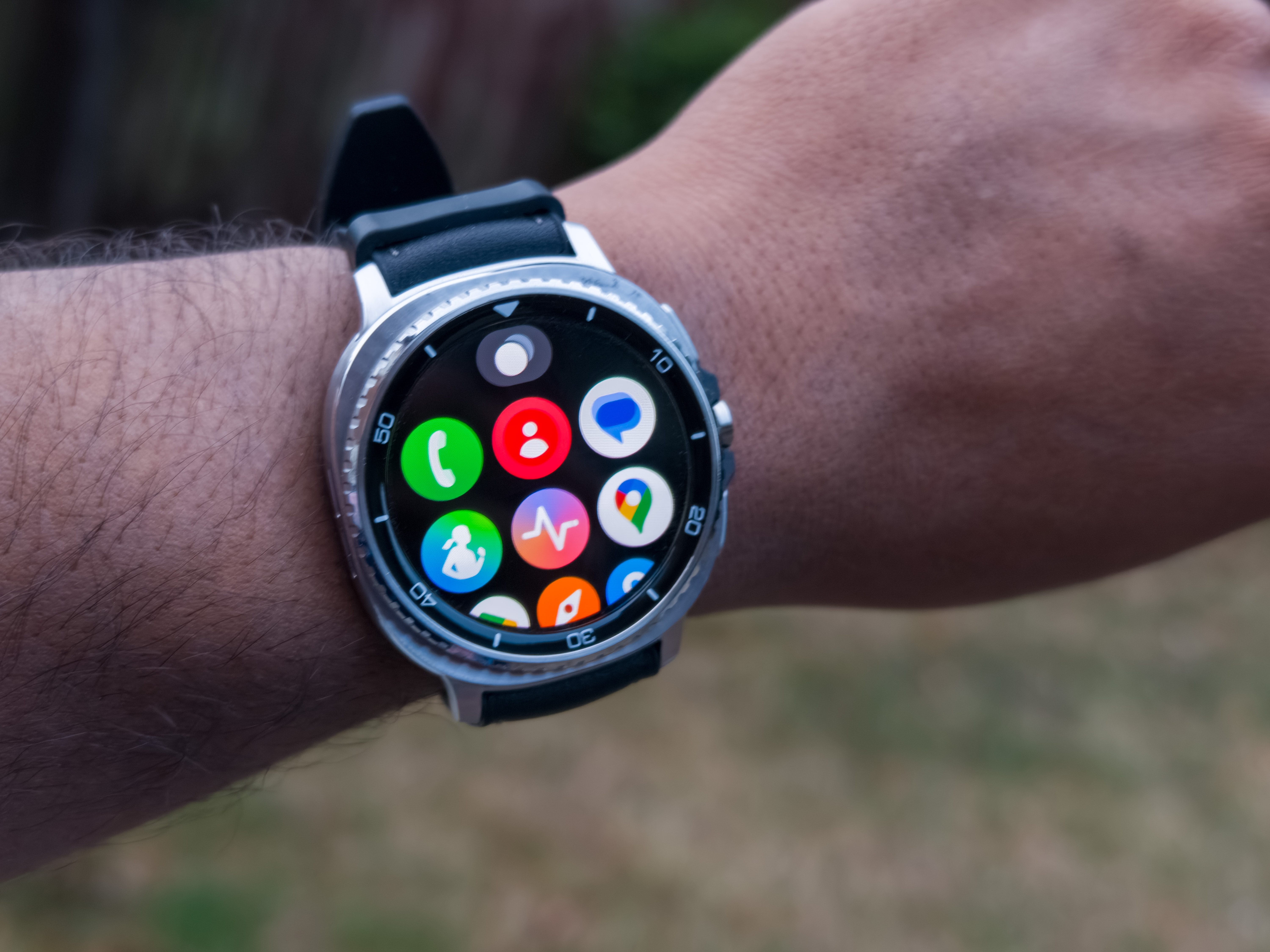 App screen on a Galaxy Watch 8 Classic in Black on a wrist