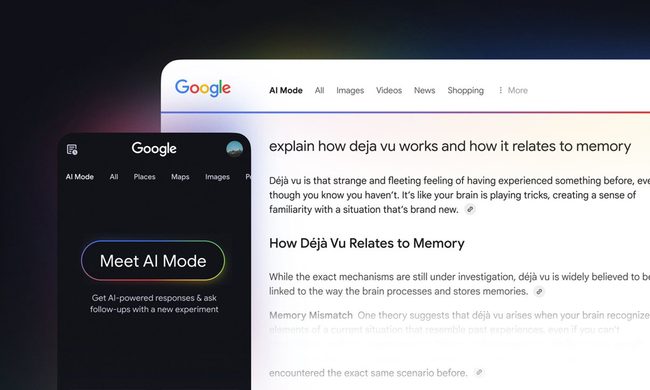 Google AI Mode on mobile and desktop