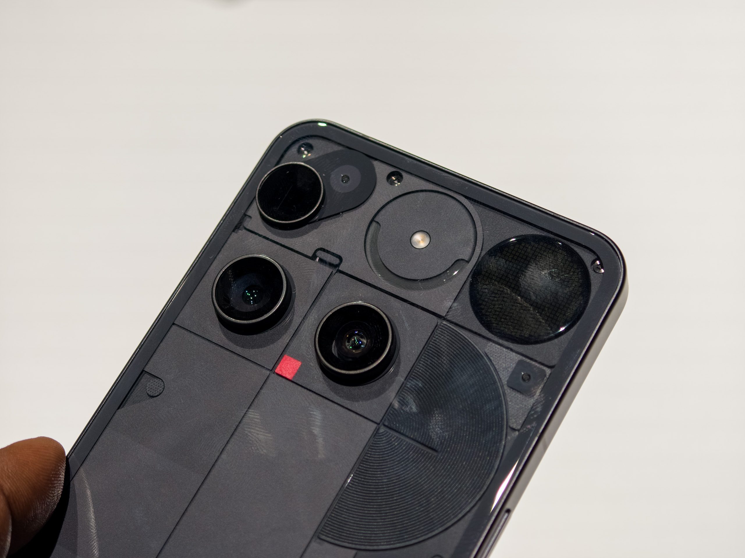 The Nothing Phone 3 cameras in black