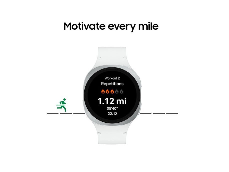 A Samsung informational panel showing off the Samsung Galaxy Watch 8's capabilities.