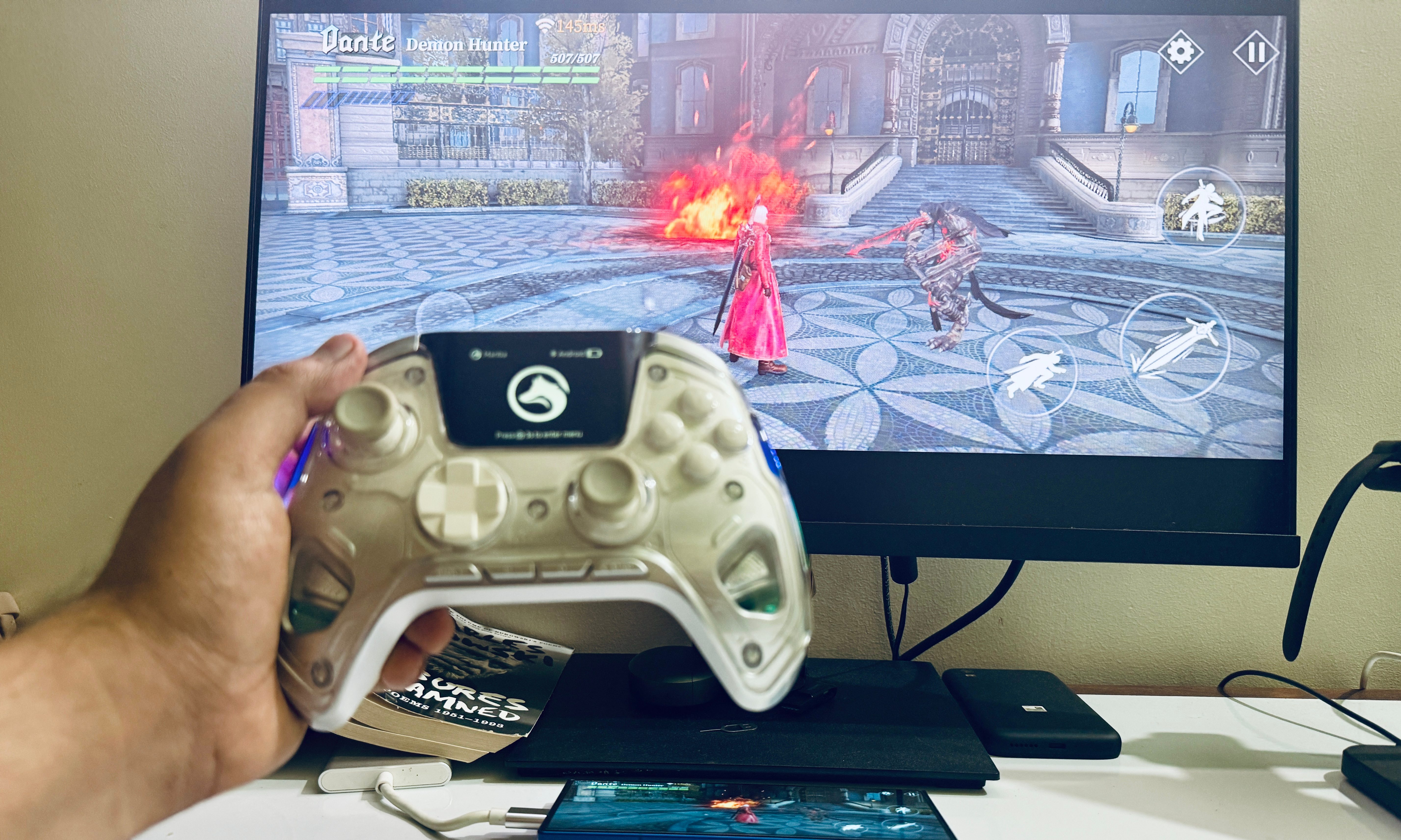 Experiencing Samsung DeX on a monitor, powered by the Galaxy Z Fold 7.