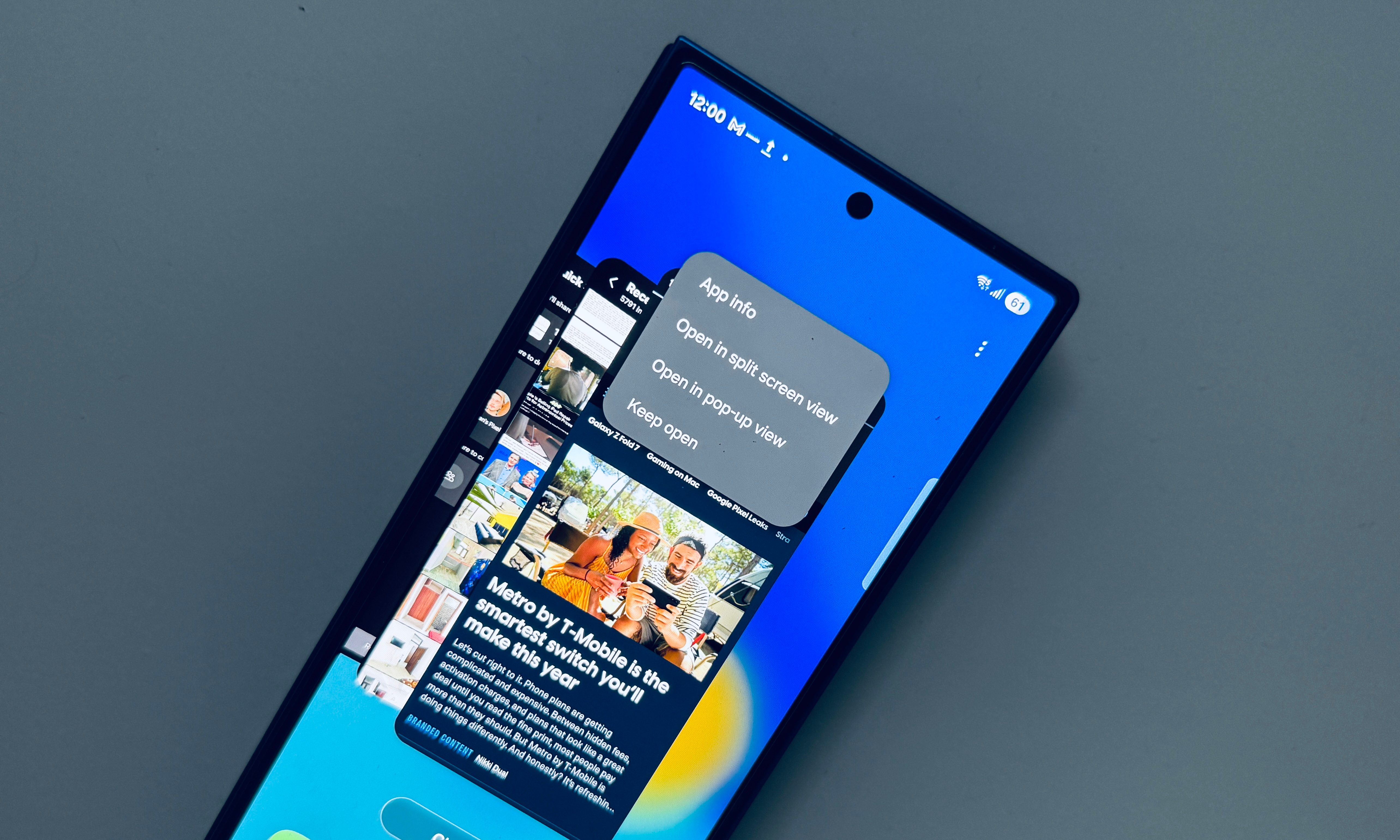 Split screen view in One UI 8.