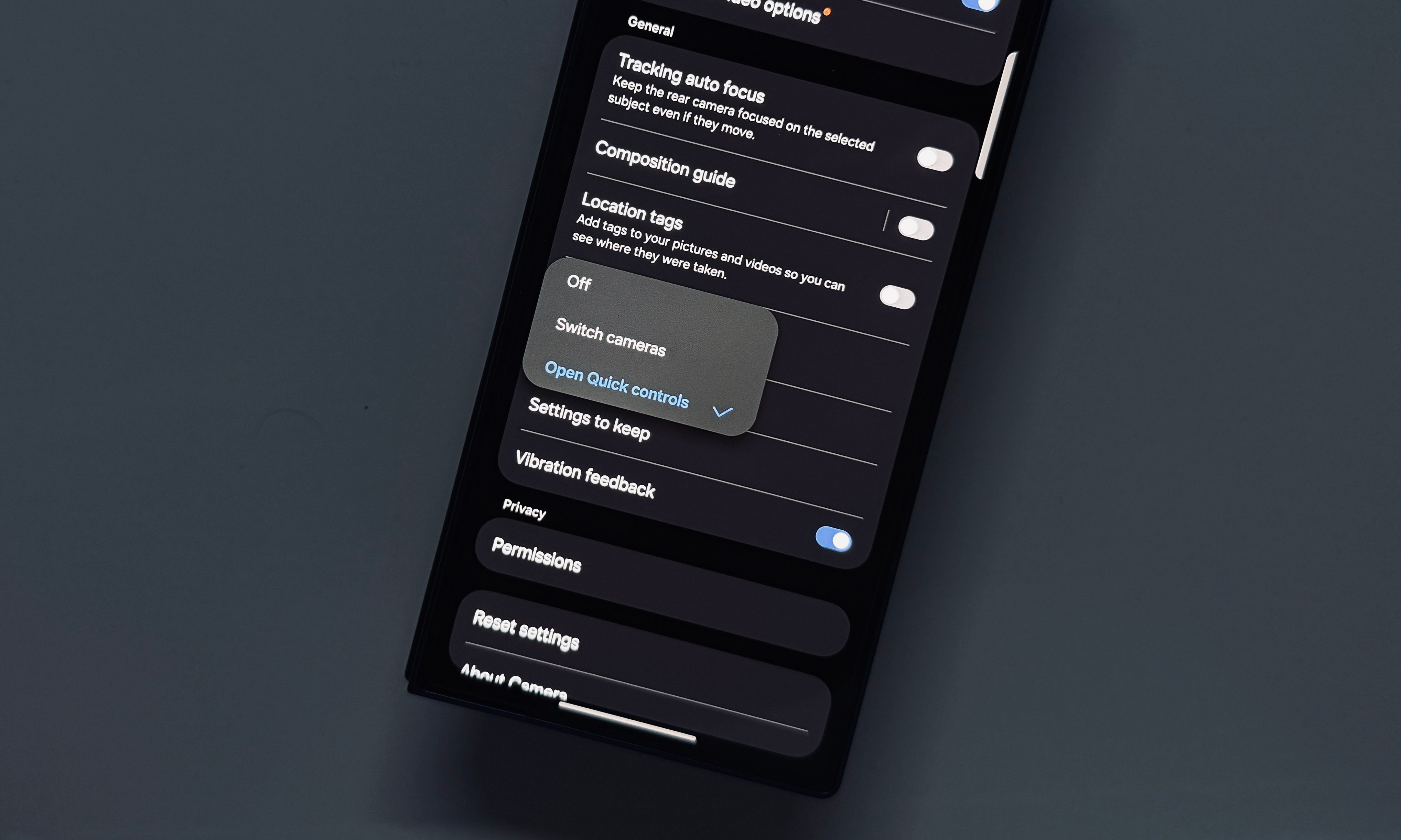 Camera options in One UI 8.