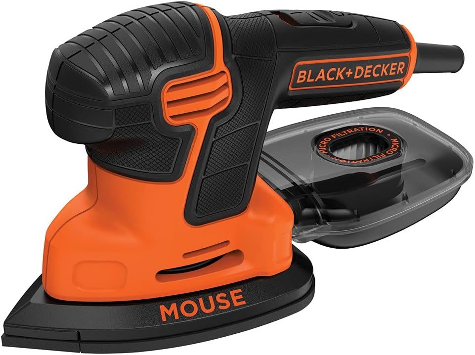Black+Decker Detail Sander on a white background.