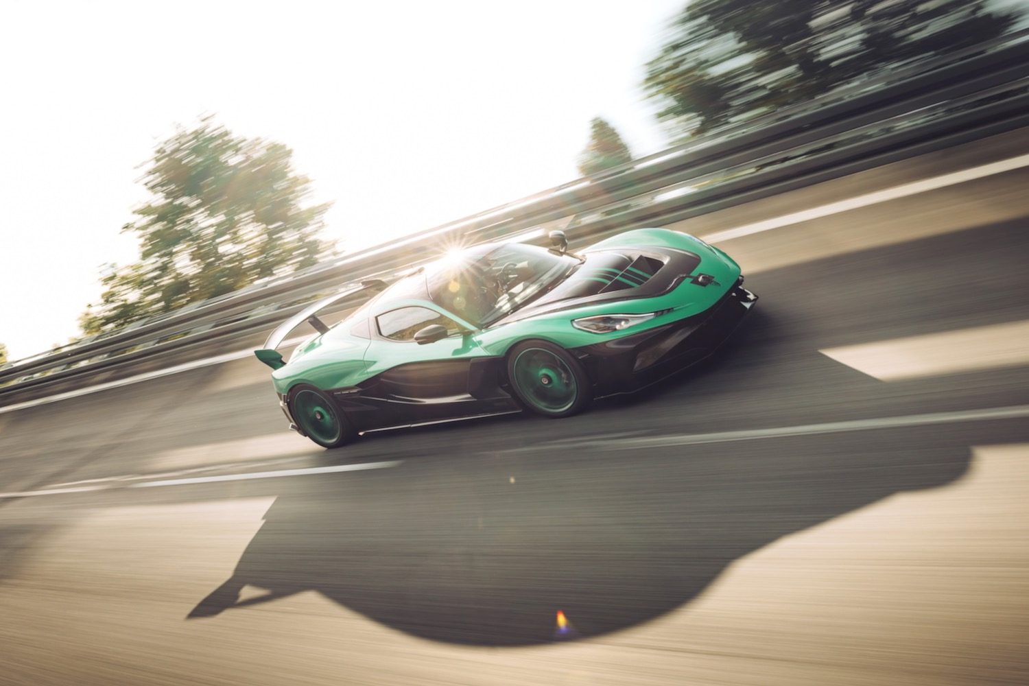 Rimac Nevera R speed record attempt.