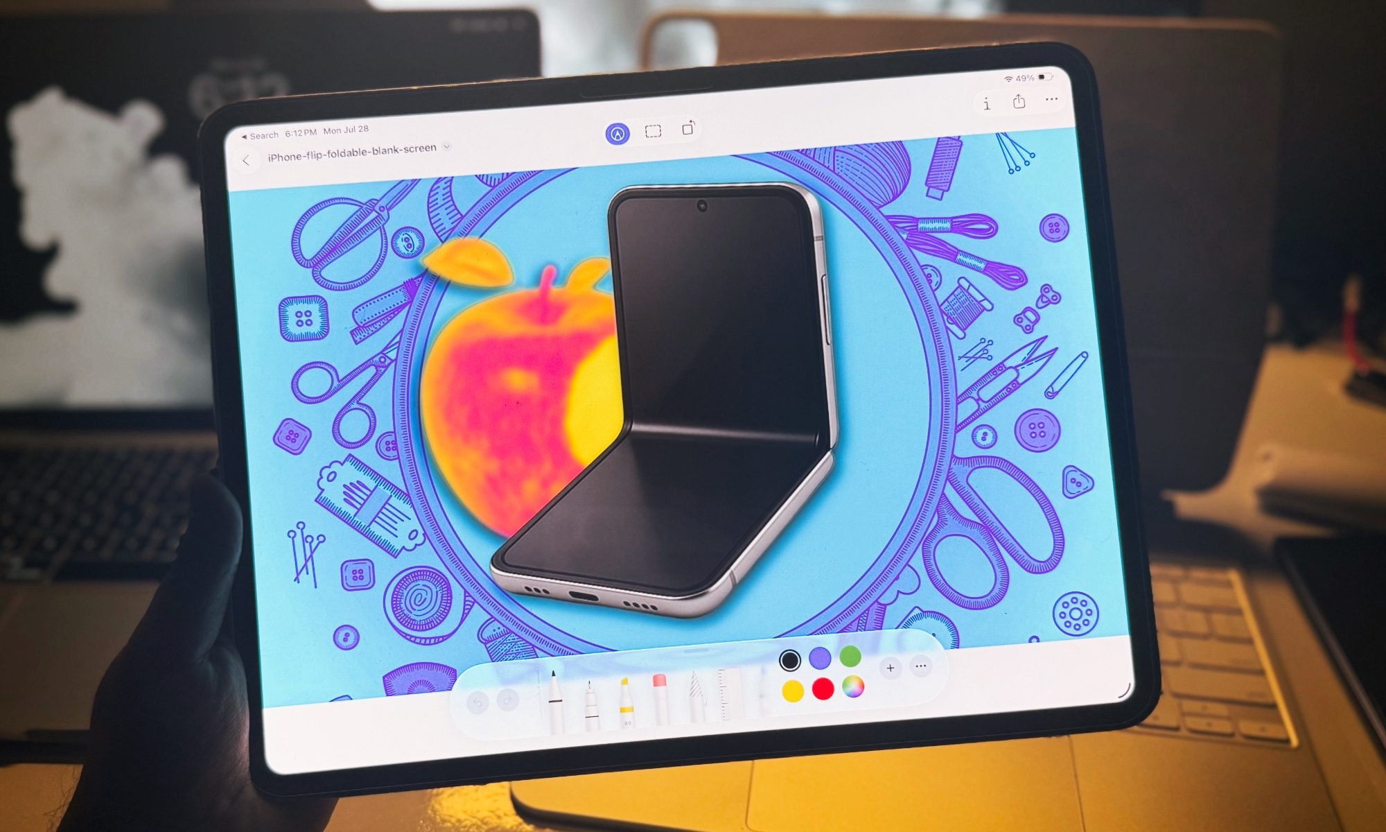 Preview app on the iPad.