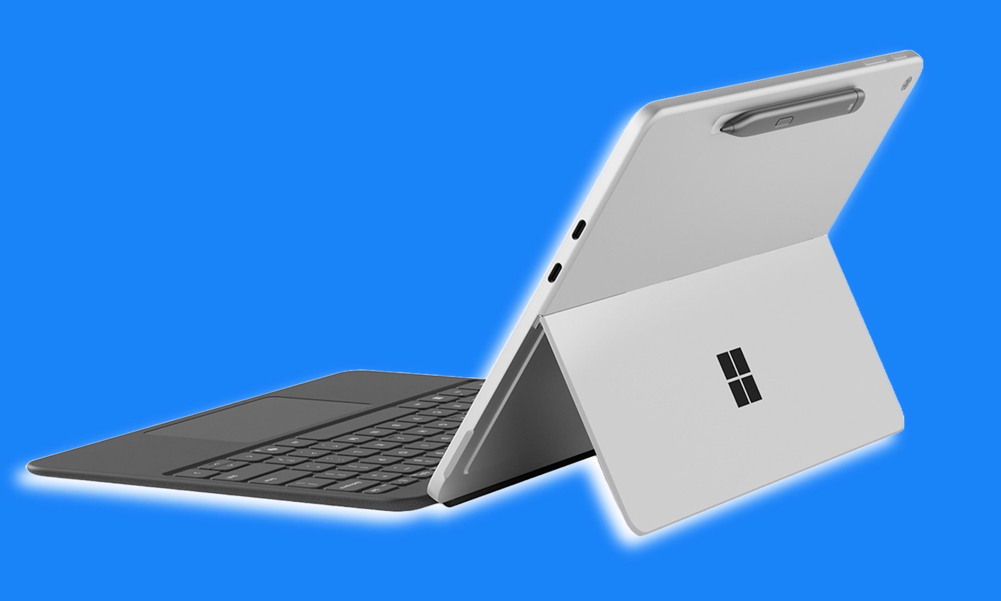 Rear view of the Microsoft Surface Pro 12 in tablet.