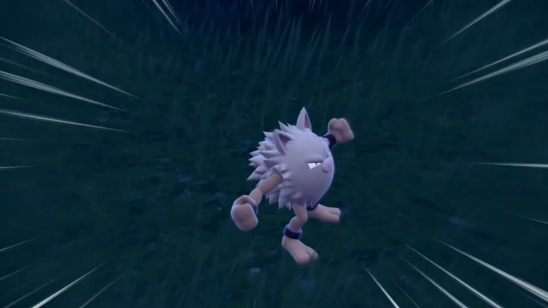 Primeape shouting in a field.