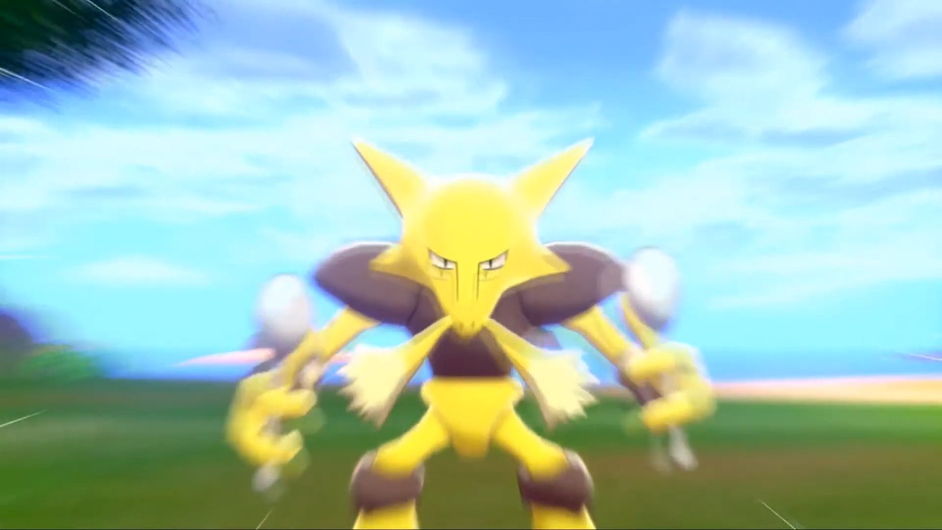 Alakazam holding two spoons.