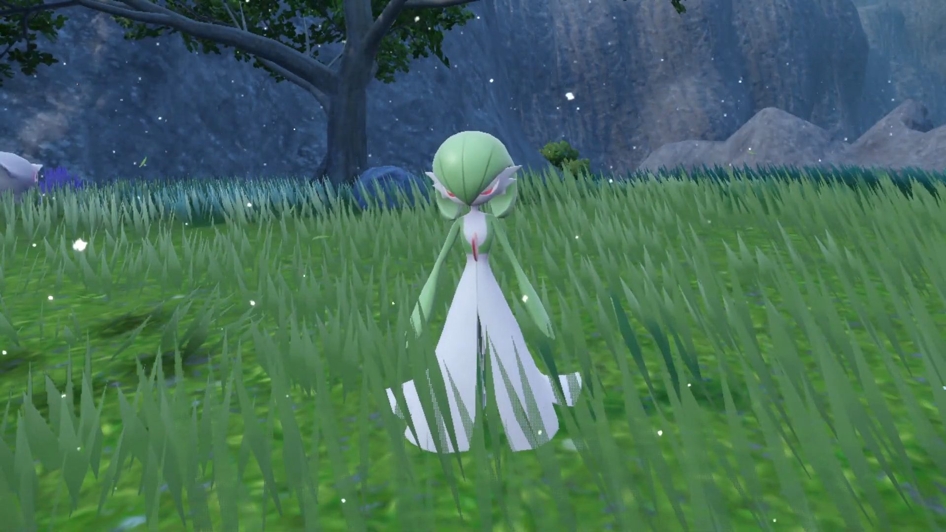 Gardevoir in a field.