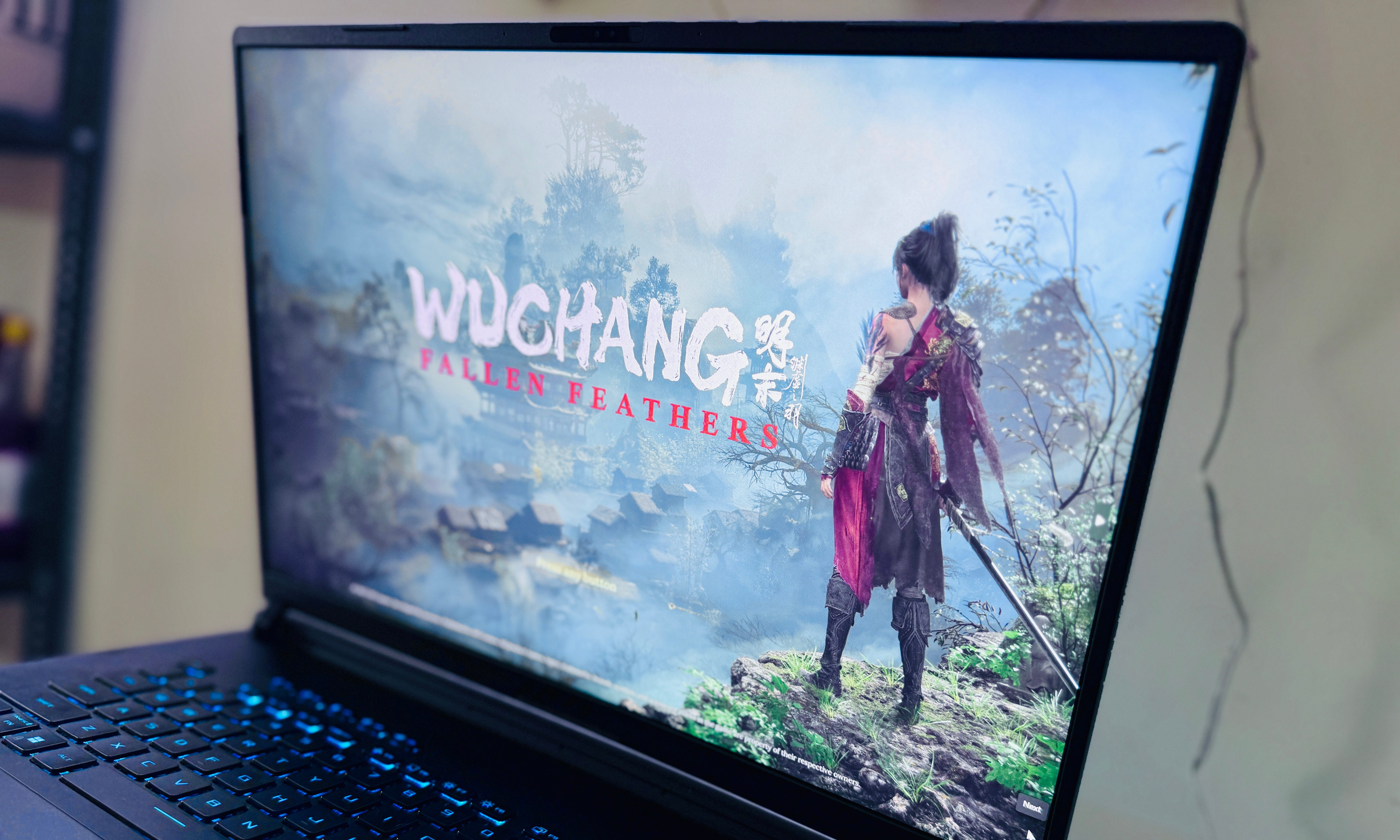 Wuchang game on the Asus ROG Strix Scar 18 laptop.