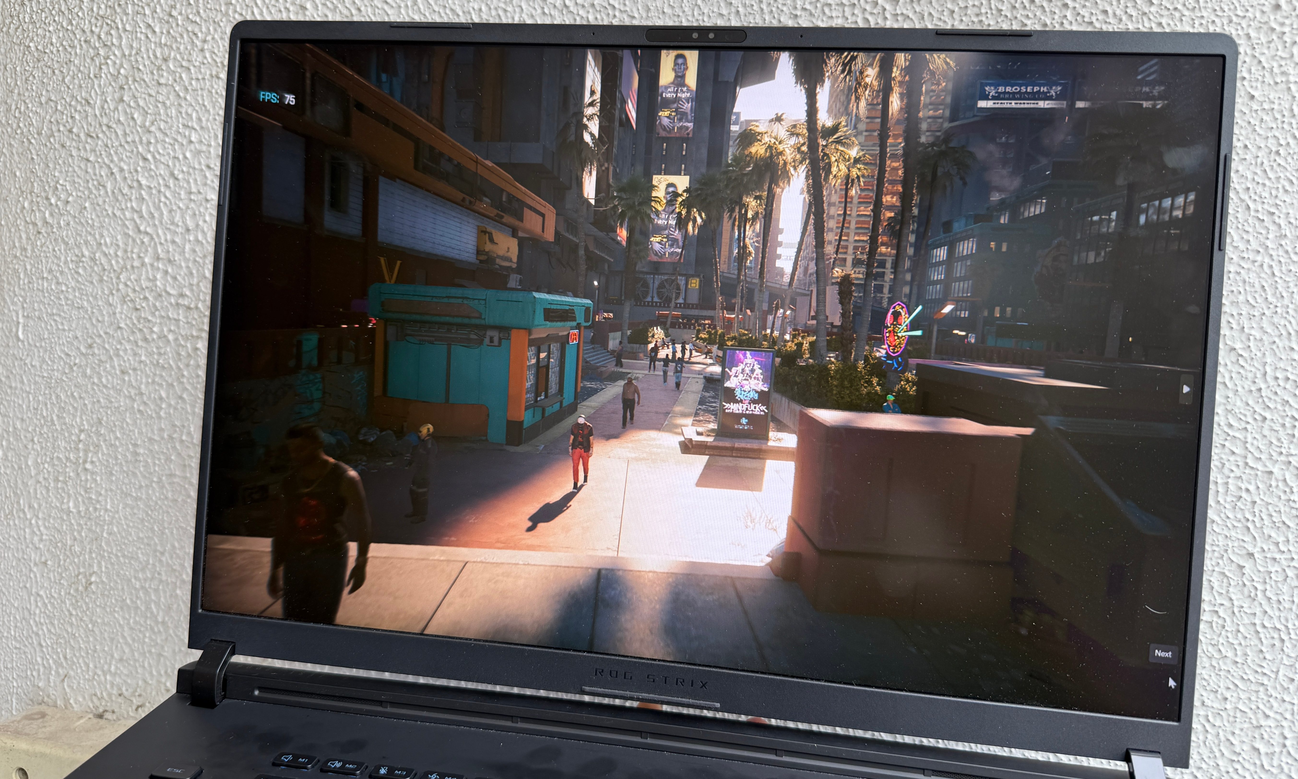 Cyberpunk the Asus ROG Strix Scar 18 laptop.