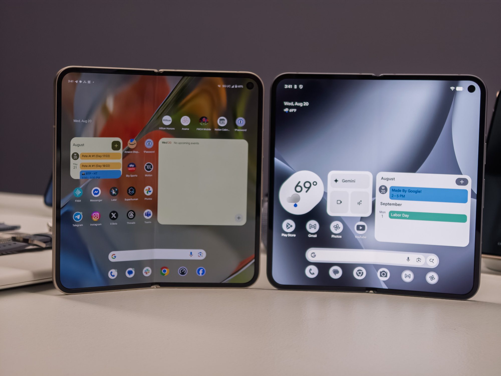 Google Pixel 10 Pro Fold vs Pixel 9 Pro Fold main screens