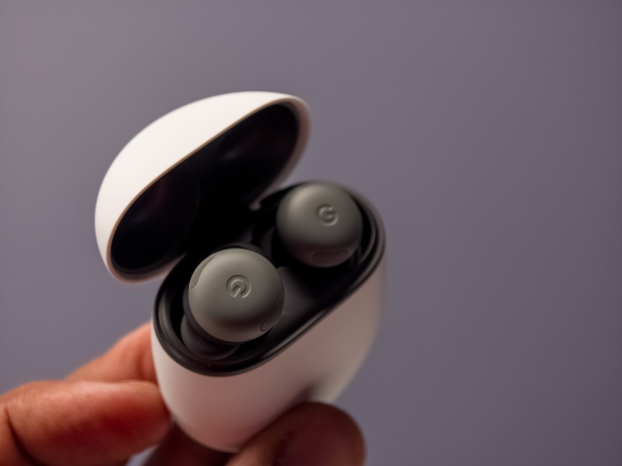 Google Pixel Buds 2a in case